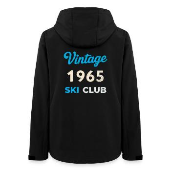 Vintage 1965 – Année de naissance rétro du Ski Club - Veste softshell femme recyclée Stanley/Stella - noir - Dos - AI Model Female 172 light (172cm)