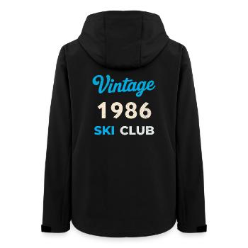 Vintage 1986 – Cadeau rétro de l’année de naissance du Ski Club - Veste softshell femme recyclée Stanley/Stella - noir - Dos - AI Model Female 172 light (172cm)