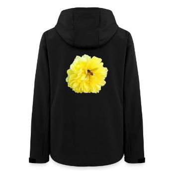 Yellow_Rose_-_Bee_Nature_Photography - Frauen Recycelte Softshelljacke von Stanley/Stella - Schwarz - Hinten - AI Model Female 172 light (172cm)