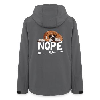 Boxer Hund Nope - Frauen Recycelte Softshelljacke von Stanley/Stella - Anthrazit - Hinten - AI Model Female 172 light (172cm)
