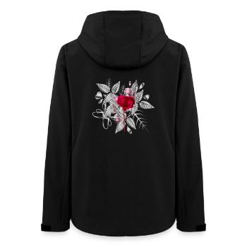 arrangement de Saint-Valentin en argent avec des roses - Veste softshell femme recyclée Stanley/Stella - noir - Dos - AI Model Female 172 light (172cm)