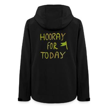 hooray for today - Frauen Recycelte Softshelljacke von Stanley/Stella - Schwarz - Hinten - AI Model Female 172 light (172cm)