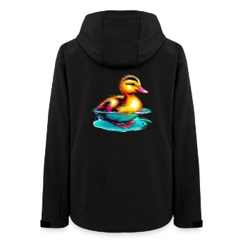 Entenküken Ente Ente - Frauen Recycelte Softshelljacke von Stanley/Stella - Schwarz - Hinten - AI Model Female 172 light (172cm)