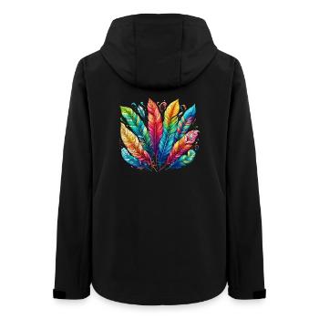 Feder Federstift Kugelschreiber - Frauen Recycelte Softshelljacke von Stanley/Stella - Schwarz - Hinten - AI Model Female 172 light (172cm)