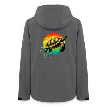 Turtle - Women’s Recycled Softshell Jacket by Stanley/Stella - anthracite - Back - AI Model Female 172 light (172cm)