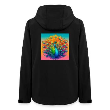 Pfau - Frauen Recycelte Softshelljacke von Stanley/Stella - Schwarz - Hinten - AI Model Female 172 light (172cm)