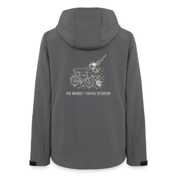 Magnetfischfang-Bergung – Kanalschätze - Frauen Recycelte Softshelljacke von Stanley/Stella - Anthrazit - Hinten - AI Model Female 172 light (172cm)