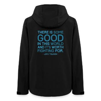 Es gibt einige gute - Frauen Recycelte Softshelljacke von Stanley/Stella - Schwarz - Hinten - AI Model Female 172 light (172cm)