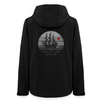 DarssCoast - Baltic Sea Sailor - Frauen Recycelte Softshelljacke von Stanley/Stella - Schwarz - Hinten - AI Model Female 172 light (172cm)