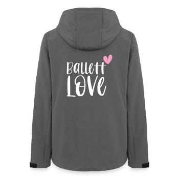 Ballet Love Ballet Danseuse Ballerine Cadeau - Veste softshell femme recyclée Stanley/Stella - charbon - Dos - AI Model Female 172 light (172cm)