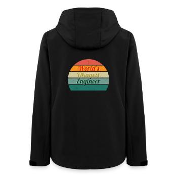 Der okayste Ingenieur der Welt Retro-Design - Frauen Recycelte Softshelljacke von Stanley/Stella - Schwarz - Hinten - AI Model Female 172 light (172cm)