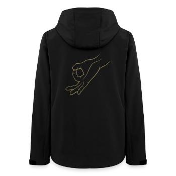 Handzeichen Loch Gereingeguckt Kinderspiel - Frauen Recycelte Softshelljacke von Stanley/Stella - Schwarz - Hinten - AI Model Female 172 light (172cm)