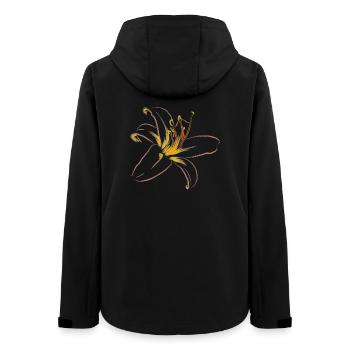 HELLROSA LILIE - Frauen Recycelte Softshelljacke von Stanley/Stella - Schwarz - Hinten - AI Model Female 172 light (172cm)