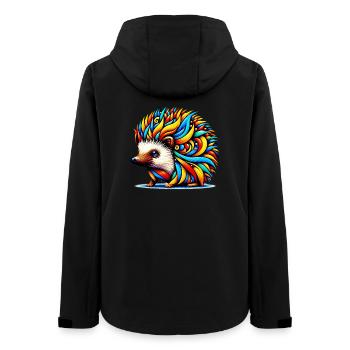 Hedgehog - Women’s Recycled Softshell Jacket by Stanley/Stella - black - Back - AI Model Female 172 light (172cm)