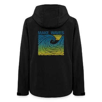 Make Waves - Women’s Recycled Softshell Jacket by Stanley/Stella - black - Back - AI Model Female 172 light (172cm)