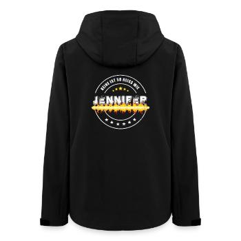Keine ist so heiss wie Jennifer - Frauen Recycelte Softshelljacke von Stanley/Stella - Schwarz - Hinten - AI Model Female 172 light (172cm)