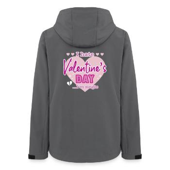I hate valentine`s day - Frauen Recycelte Softshelljacke von Stanley/Stella - Anthrazit - Hinten - AI Model Female 172 light (172cm)