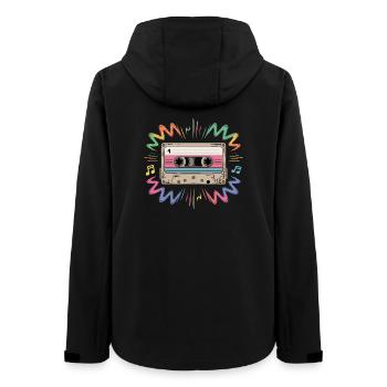 Cassette Rétro 1 Mixtape Années 80 Musique des années 90 - Veste softshell femme recyclée Stanley/Stella - noir - Dos - AI Model Female 172 light (172cm)