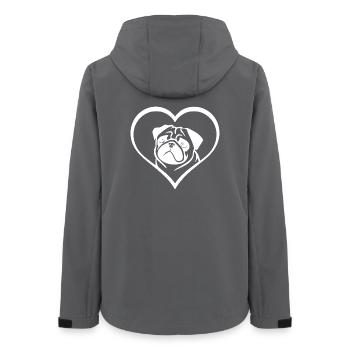 Mignon Carlin Design Amoureux des chiens - Veste softshell femme recyclée Stanley/Stella - charbon - Dos - AI Model Female 172 light (172cm)