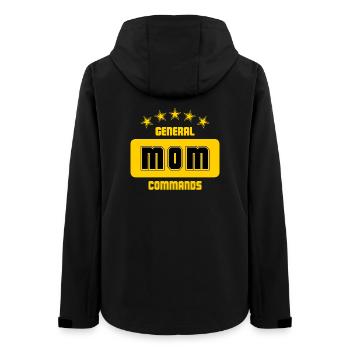General Mom: Deine Befehle sind Gesetz! - Frauen Recycelte Softshelljacke von Stanley/Stella - Schwarz - Hinten - AI Model Female 172 light (172cm)