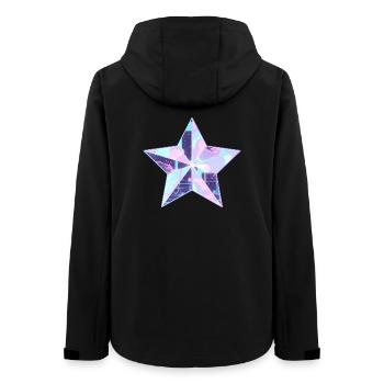 Pastellstern Neon Skyline - Frauen Recycelte Softshelljacke von Stanley/Stella - Schwarz - Hinten - AI Model Female 172 light (172cm)