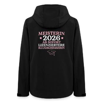 Meisterin 2026 Ausbildung bestanden Meisterprüfung - Frauen Recycelte Softshelljacke von Stanley/Stella - Schwarz - Hinten - AI Model Female 172 light (172cm)