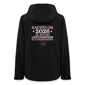 Bachelorprüfung 2026 Studentin Studium Abschluss - Frauen Recycelte Softshelljacke von Stanley/Stella - Schwarz - Hinten - AI Model Female 172 light (172cm)