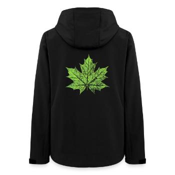 Feuille d’érable - VERT - Naturel / Design forestier - Veste softshell femme recyclée Stanley/Stella - noir - Dos - AI Model Female 172 light (172cm)
