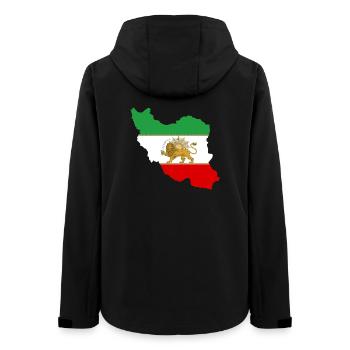 Drapeau iran Lion et Soleil - شیر خورشید پرچم - Veste softshell femme recyclée Stanley/Stella - noir - Dos - AI Model Female 172 light (172cm)