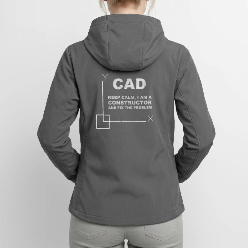 CAD Keep Calm Constructor Engineering Veste softshell femme recyclée Stanley/Stella