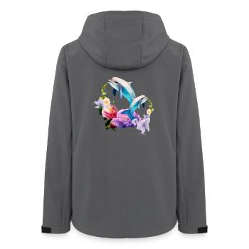 Dolphins The most adorable creatures of the sea - Women’s Recycled Softshell Jacket by Stanley/Stella - anthracite - Back - AI Model Female 172 light (172cm)