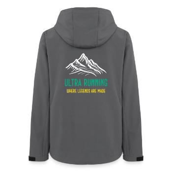 Ultra Running - Wo Legenden entstehen - Frauen Recycelte Softshelljacke von Stanley/Stella - Anthrazit - Hinten - AI Model Female 172 light (172cm)