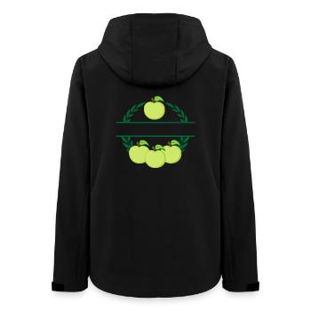 Apples in laurel wreath green apples - Women’s Recycled Softshell Jacket by Stanley/Stella - black - Back - AI Model Female 172 light (172cm)