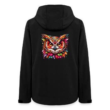 Eule - Frauen Recycelte Softshelljacke von Stanley/Stella - Schwarz - Hinten - AI Model Female 172 light (172cm)