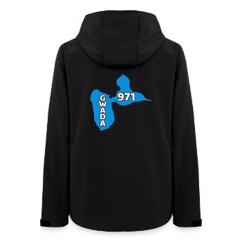 Carte de Guadeloupe 971 - Veste softshell femme recyclée Stanley/Stella - noir - Dos - AI Model Female 172 light (172cm)