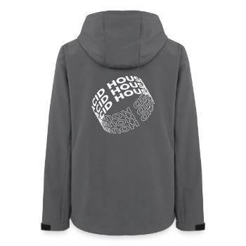 Acid House Typografie-Design - Frauen Recycelte Softshelljacke von Stanley/Stella - Anthrazit - Hinten - AI Model Female 172 light (172cm)