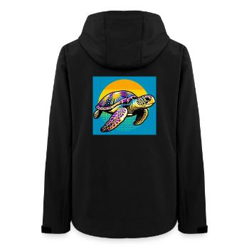 turtle - Women’s Recycled Softshell Jacket by Stanley/Stella - black - Back - AI Model Female 172 light (172cm)