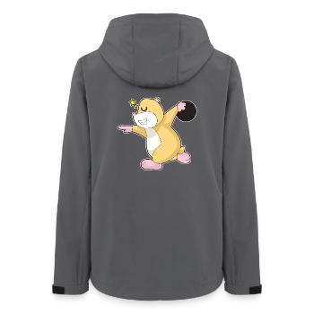 Hamster Bowling Boule de bowling - Veste softshell femme recyclée Stanley/Stella - charbon - Dos - AI Model Female 172 light (172cm)