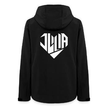 Julia Namendesign Herzdesign - Farbe variabel - Frauen Recycelte Softshelljacke von Stanley/Stella - Schwarz - Hinten - AI Model Female 172 light (172cm)