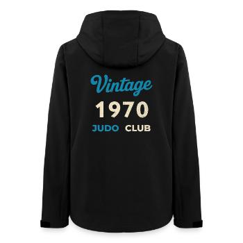 Vintage 1970's Judo Club Retro Birth Year Gift - Women’s Recycled Softshell Jacket by Stanley/Stella - black - Back - AI Model Female 172 light (172cm)