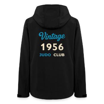 Vintage 1956 Judo Club Retro Birth Year Gift - Women’s Recycled Softshell Jacket by Stanley/Stella - black - Back - AI Model Female 172 light (172cm)