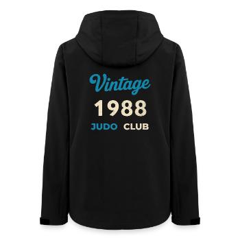 Cadeau rétro de l’année de naissance vintage du Judo Club 1988 - Veste softshell femme recyclée Stanley/Stella - noir - Dos - AI Model Female 172 light (172cm)