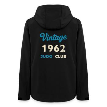 Vintage 1962 Judo Club Retro Birth Year Gift - Women’s Recycled Softshell Jacket by Stanley/Stella - black - Back - AI Model Female 172 light (172cm)