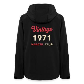 Vintage 1971 – Année de naissance rétro du Karate Club - Veste softshell femme recyclée Stanley/Stella - noir - Dos - AI Model Female 172 light (172cm)