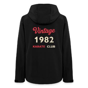 Vintage 1982 – Année de naissance rétro du Karate Club - Veste softshell femme recyclée Stanley/Stella - noir - Dos - AI Model Female 172 light (172cm)