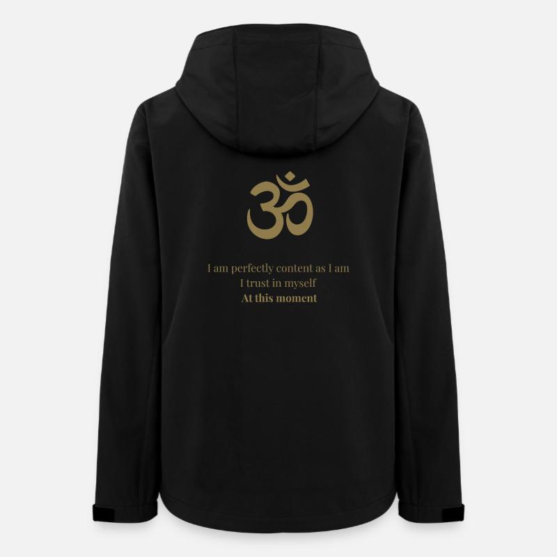 OM Mantra – I am perfectly content - Women’s Recycled Softshell Jacket by Stanley/Stella - black