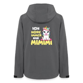 Ich Höre Immer Nur Ein Mimimi Einhorn - Frauen Recycelte Softshelljacke von Stanley/Stella - Anthrazit - Hinten - AI Model Female 172 light (172cm)