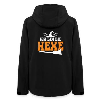 Ich bin die Hexe - Frauen Recycelte Softshelljacke von Stanley/Stella - Schwarz - Hinten - AI Model Female 172 light (172cm)