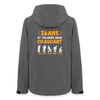 26 years old still as cute humor crack - Women’s Recycled Softshell Jacket by Stanley/Stella - anthracite - Back - AI Model Female 172 light (172cm)