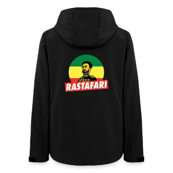 Haile Selassie - Emperor of Ethiopia - Rastafari - Frauen Recycelte Softshelljacke von Stanley/Stella - Schwarz - Hinten - AI Model Female 172 light (172cm)